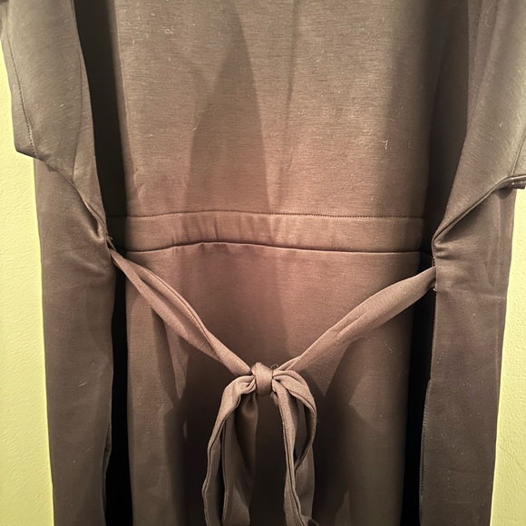 V-Neck Dress with Short Dolman Sleeves - Picture 3 of 6